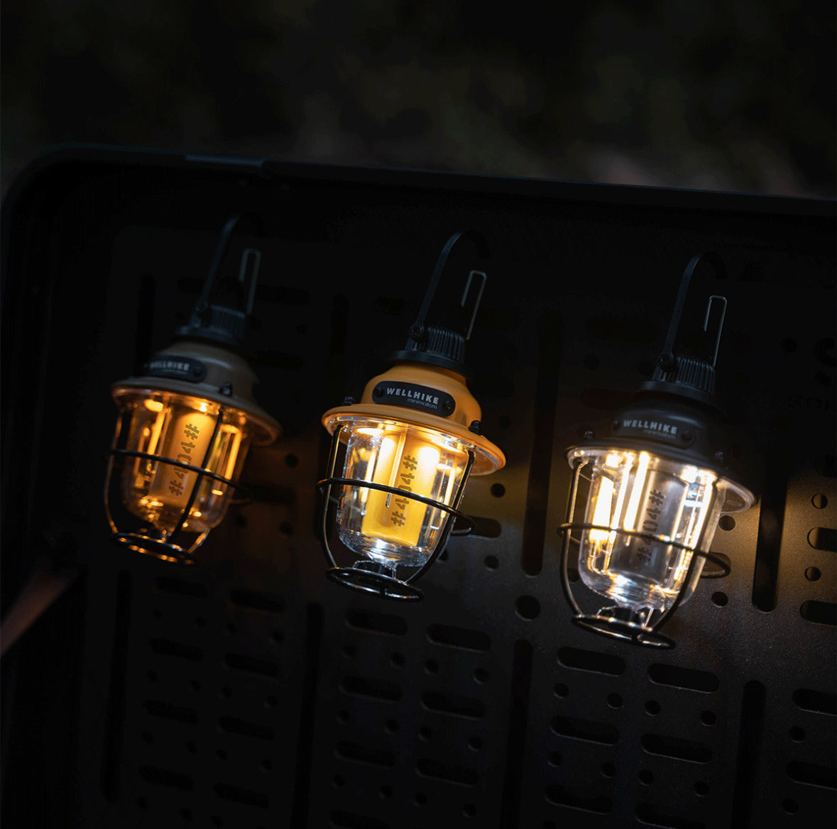 WELLHIKE Minimalistische Außenbeleuchtung Campinglaterne LED Multi-Funktionsatmosphäre Licht für Zelte