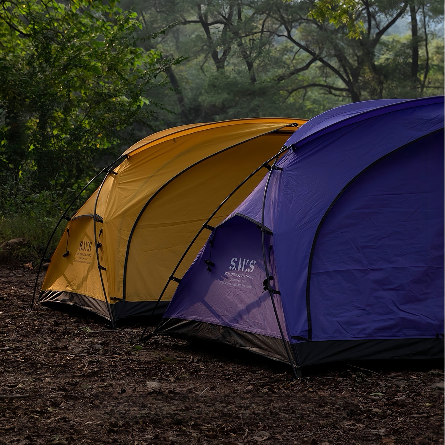 SWS เต็นท์สำหรับ 2 คน สำหรับการตั้งแคมป์ เดินป่า พกพาสะดวก กันน้ำ และกันแดด
