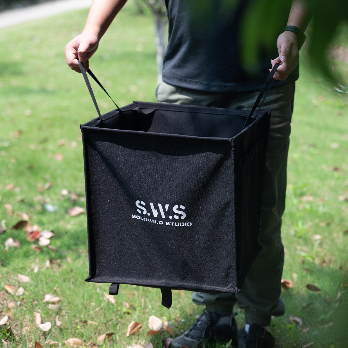 SWS Portable Foldable Outdoor Trash Can Large Capacity Storage Organizer Bag