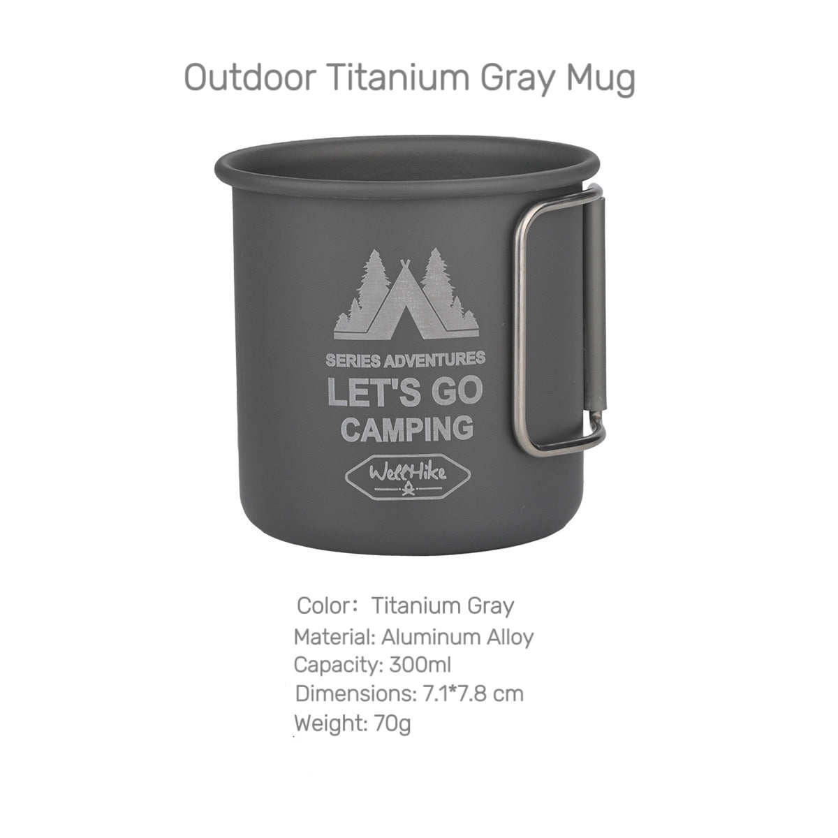 WELLHIKE 300ml Outdoor Camping Cup – Portable Foldable Coffee Mug for Hiking, Picnic & Travel