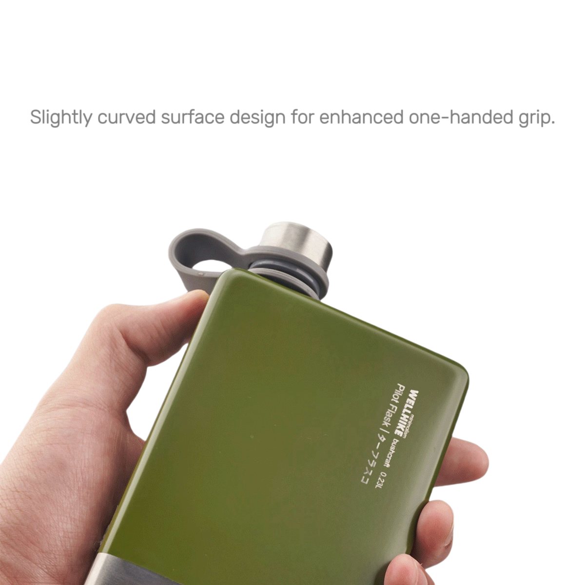 WELLHIKE Outdoor Camping Portable 304 Stainless Steel Hip Flask 230ml Pocket Liquor Bottle