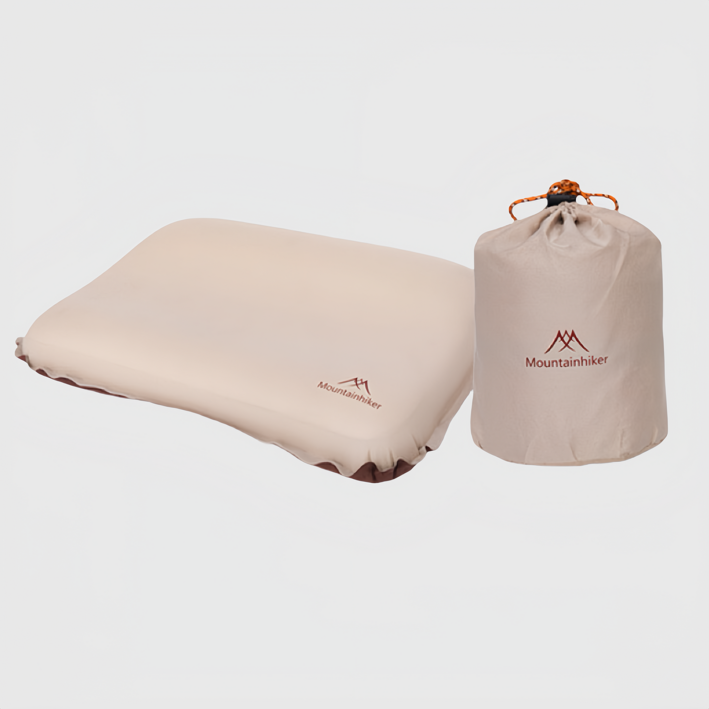 MOUNTAINHIKE Cheese Beige Self-Inflating Camping Pillow – Portable Multifunctional Back Cushion