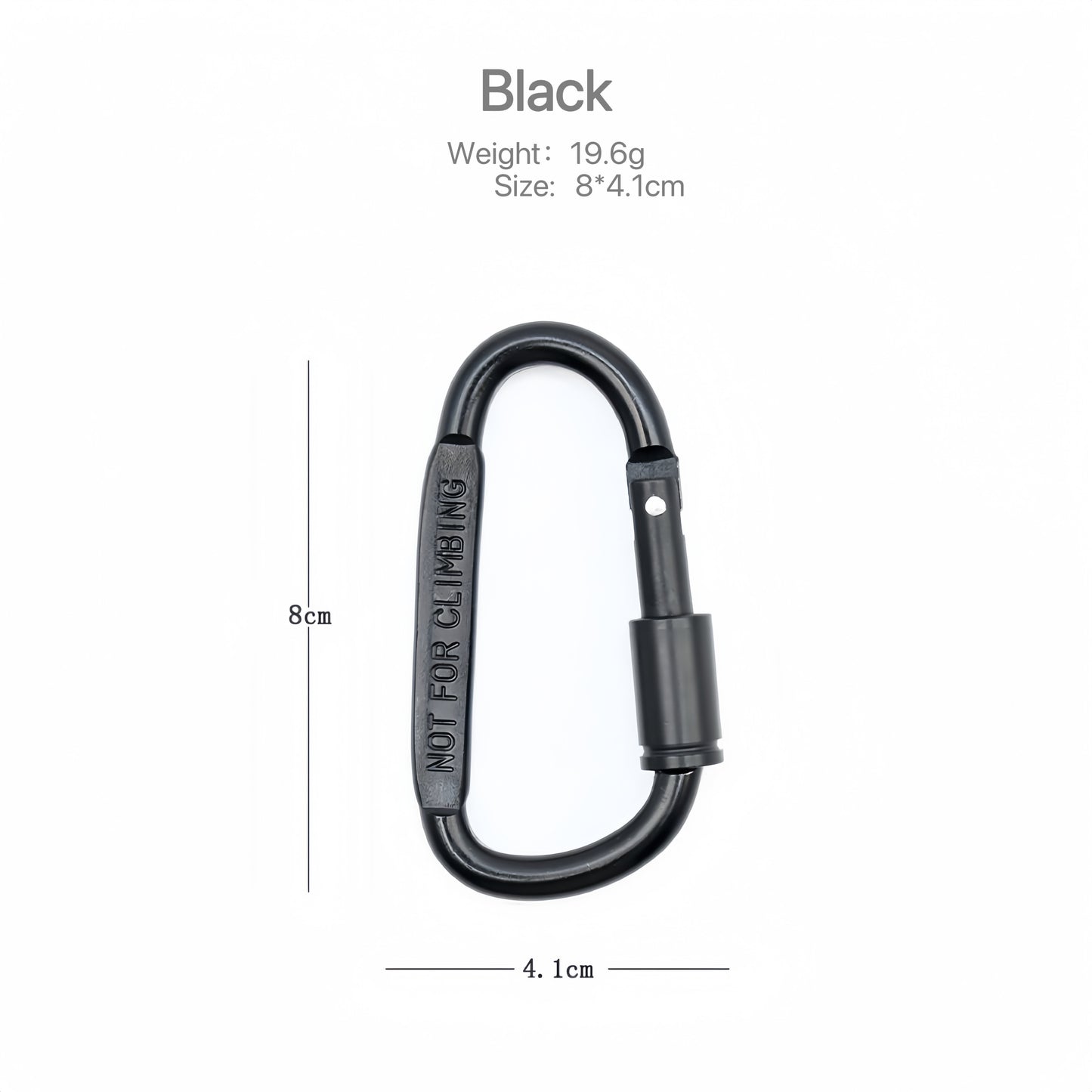 Nana Outdoor High-Quality Aluminum Alloy D-Ring Carabiner - Gunmetal - Lightweight & Durable Climbing Clip