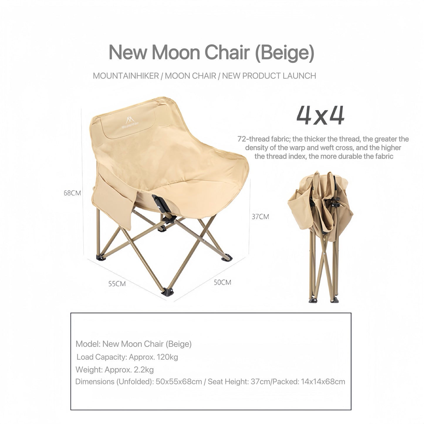 MOUNTAINHIKER Moon Chair Portable Lightweight Camping chairs durable Outdoor Furniture