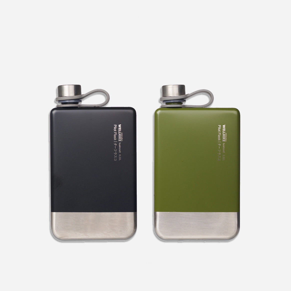 WELLHIKE Outdoor Camping Portable 304 Stainless Steel Hip Flask 230ml Pocket Liquor Bottle