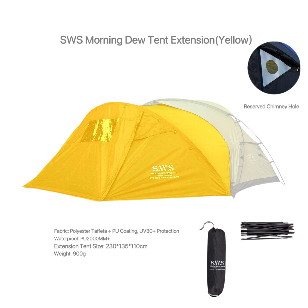 SWS Outdoor Camping Hiking Two-Person Tent - Portable, Waterproof, and Sunproof Shelter