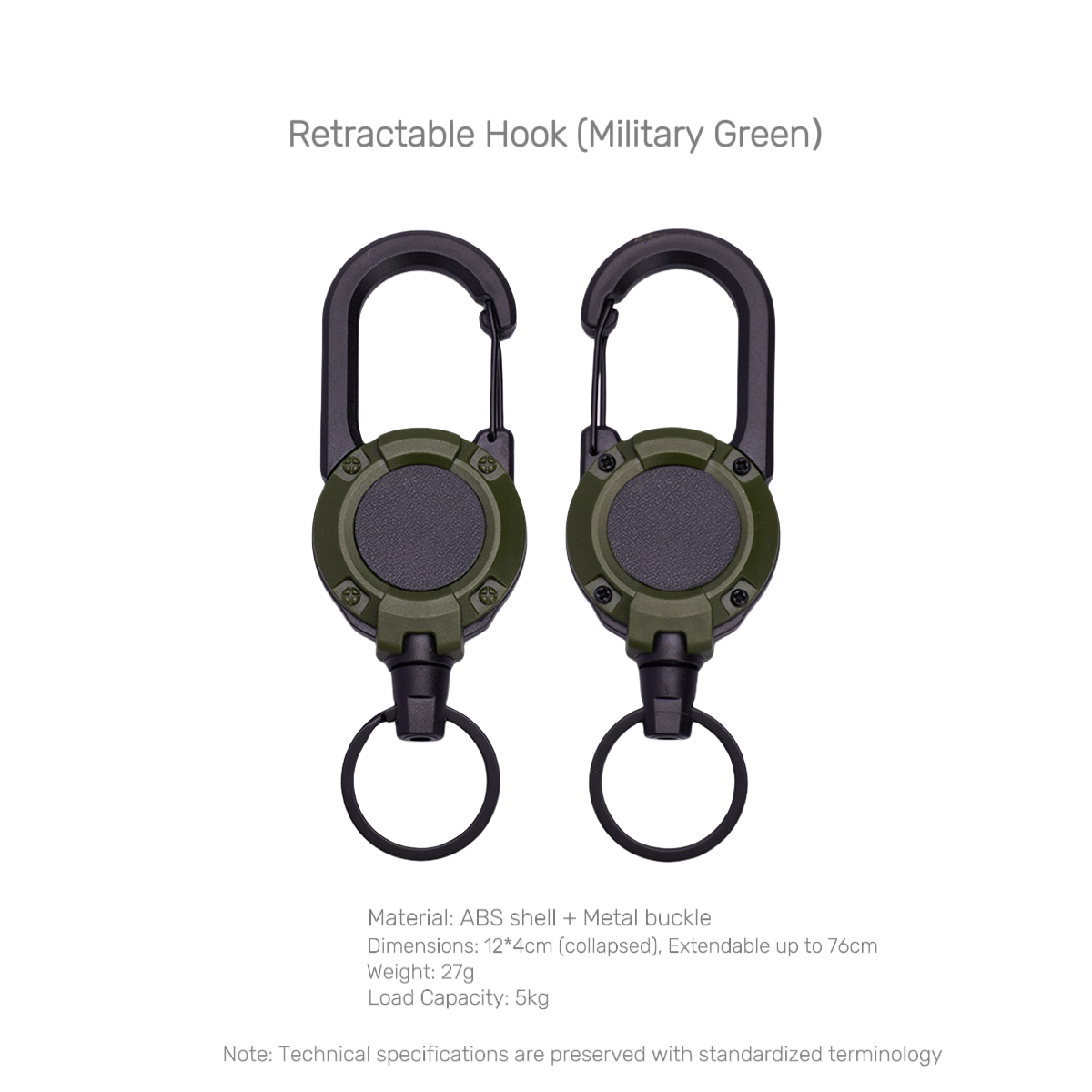 NaNa Outdoor Multi-Functional Outdoor Carabiner Retractable Hook