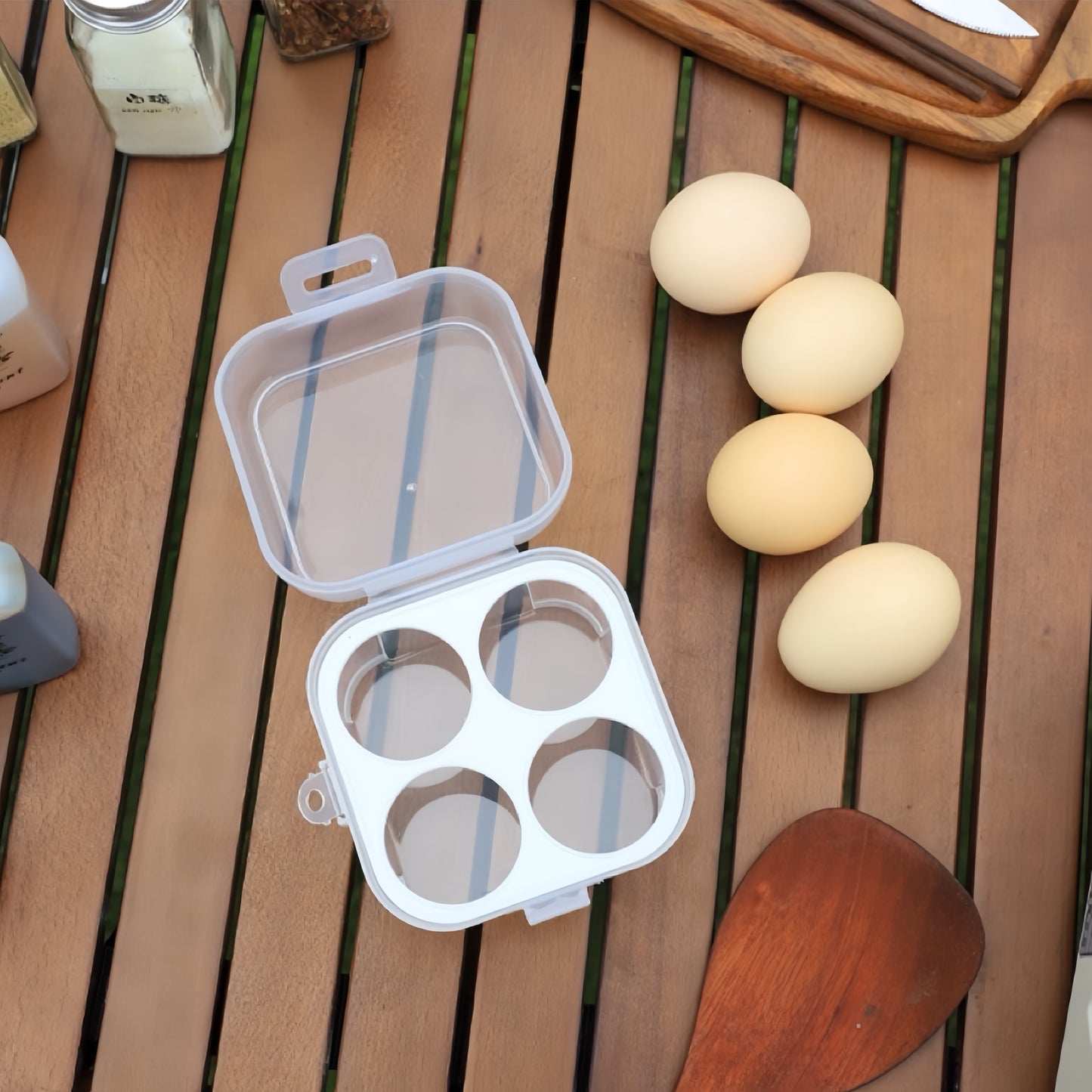 NaNa Outdoor Camping Portable Egg Storage Box – Shockproof, Transparent, Sealed Lid, 3/4/8 Compartments