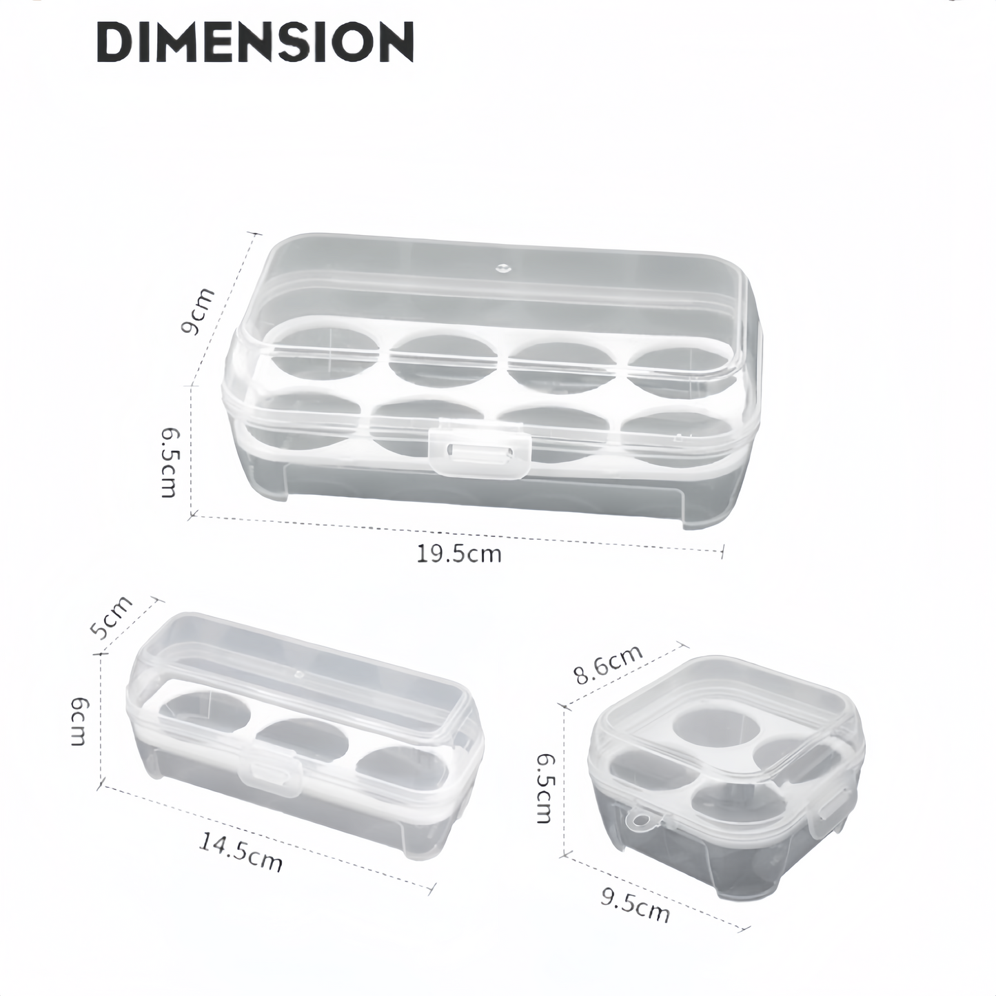 NaNa Outdoor Camping Portable Egg Storage Box – Shockproof, Transparent, Sealed Lid, 3/4/8 Compartments