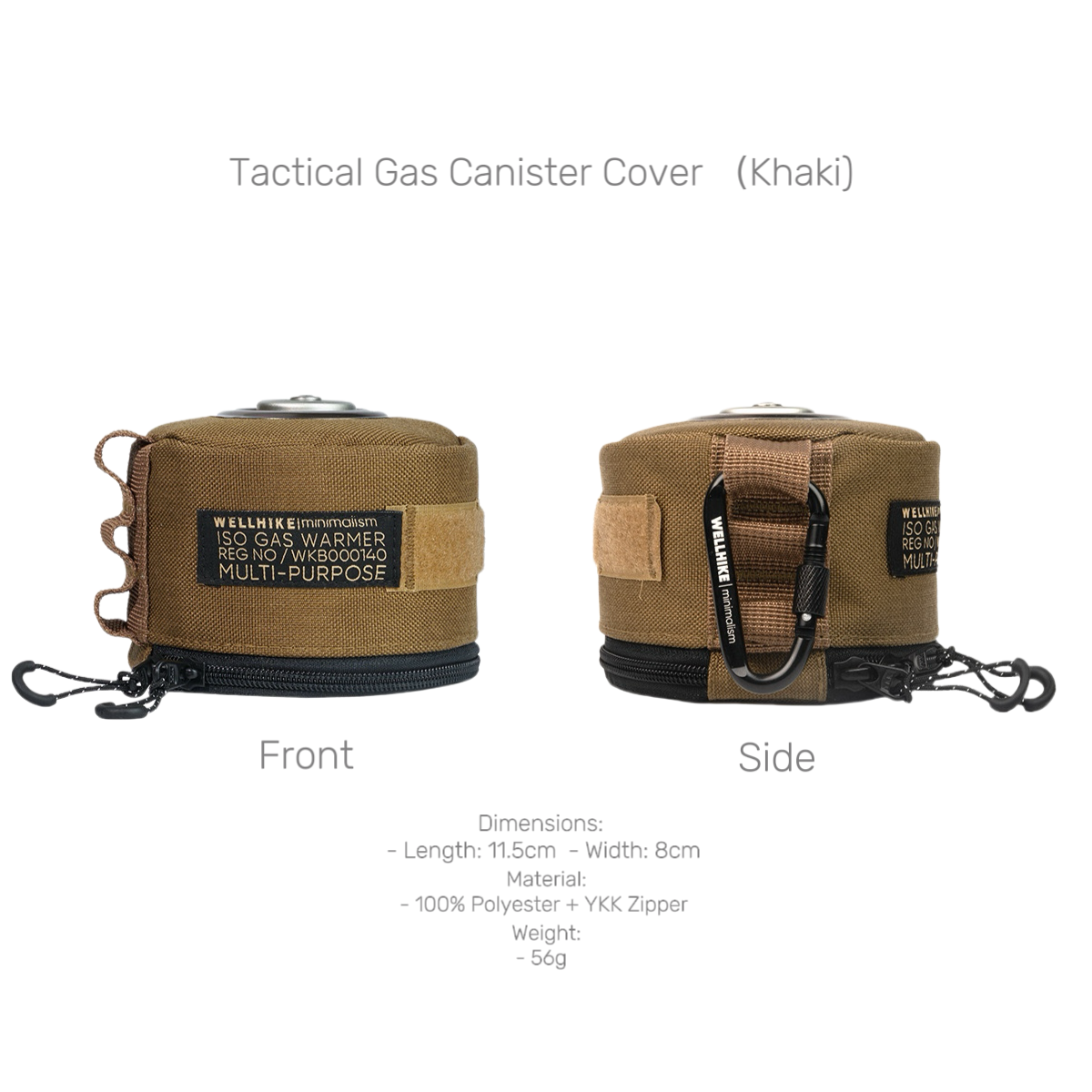 WELLHIKE Outdoor Camping G2/G5 Tactical Gas Canister Sleeve lightweight Compliant Cover