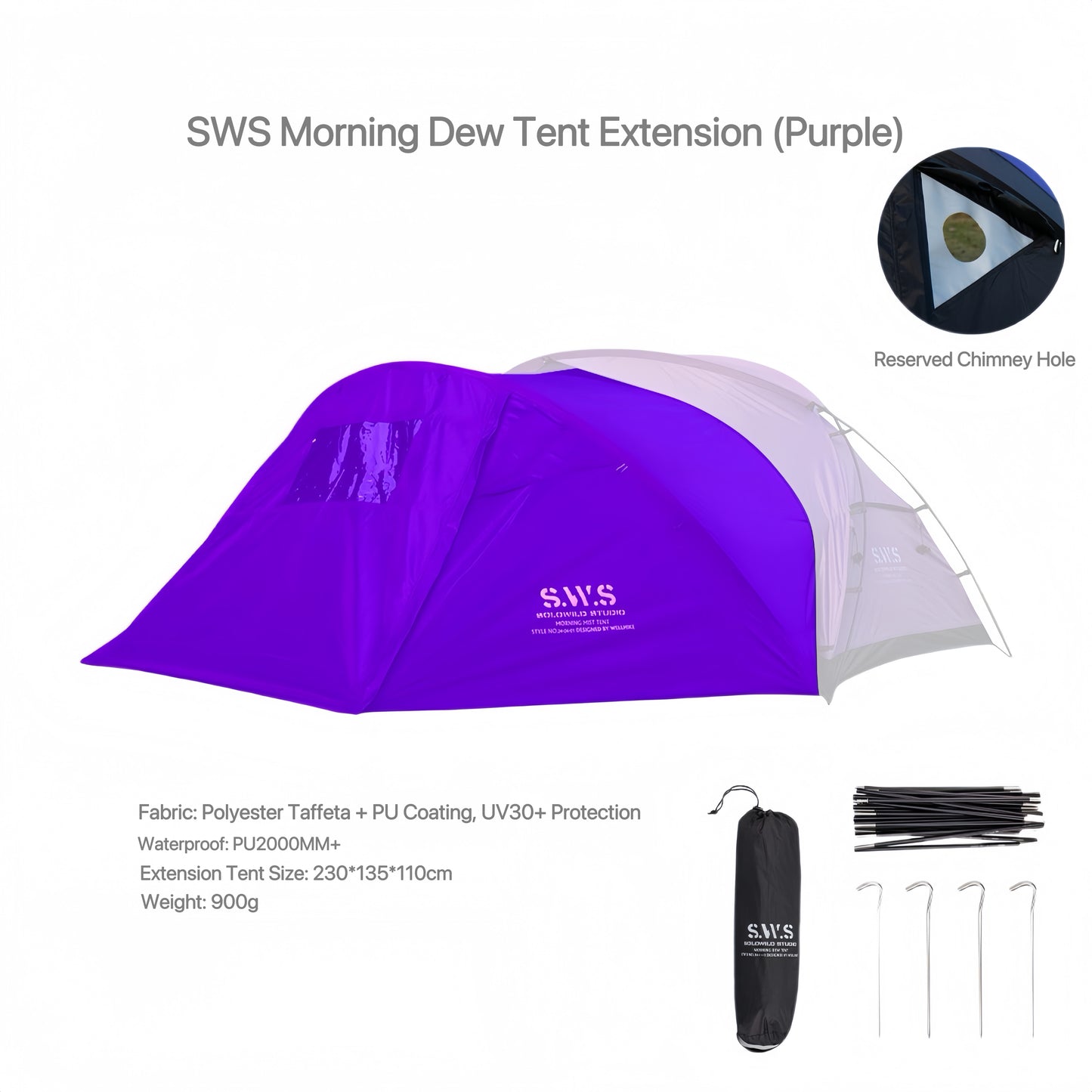 SWS Outdoor Camping Hiking Two-Person Tent - Portable, Waterproof, and Sunproof Shelter