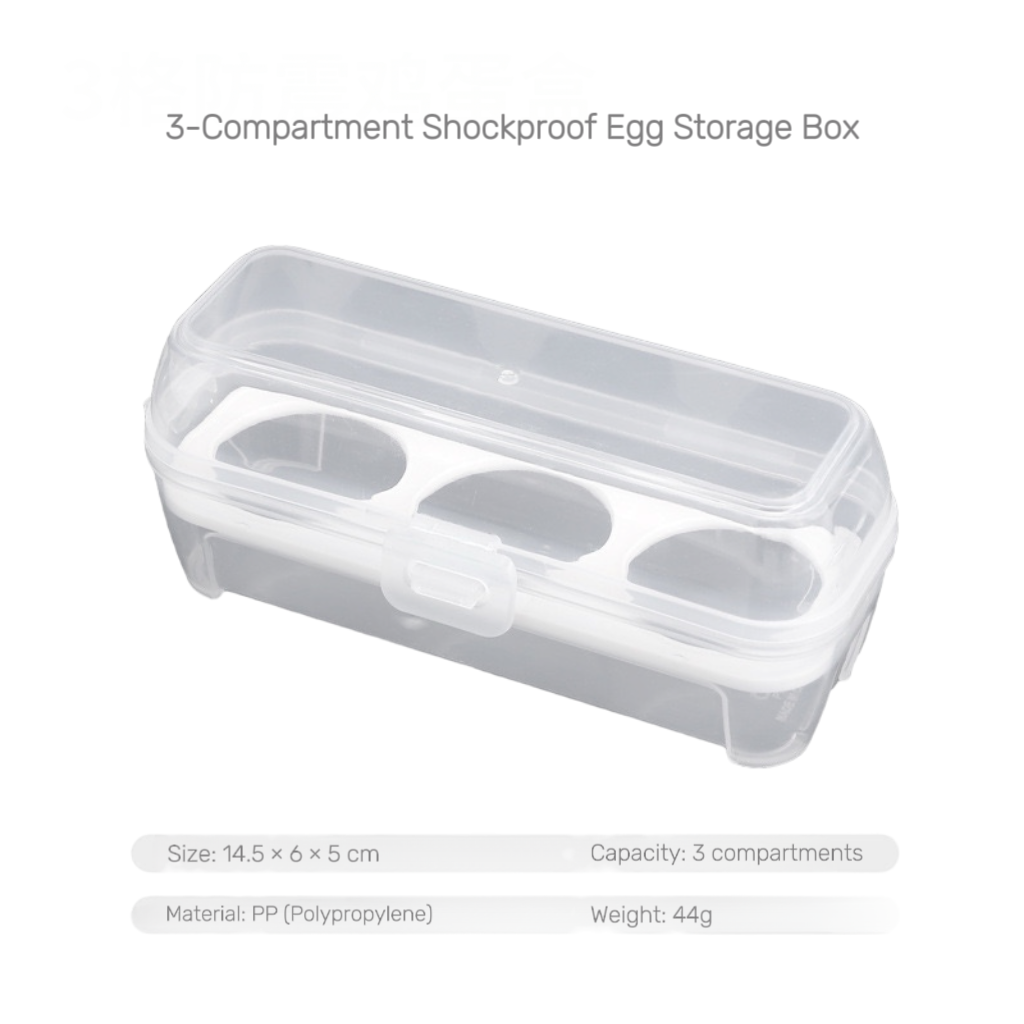 NaNa Outdoor Camping Portable Egg Storage Box – Shockproof, Transparent, Sealed Lid, 3/4/8 Compartments