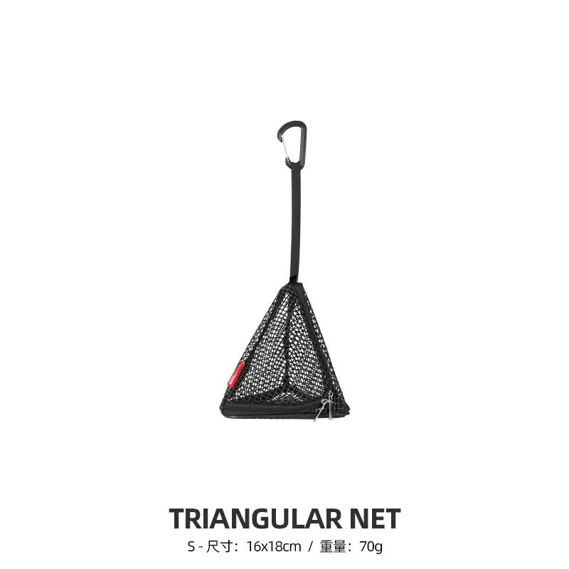 CLS Outdoor Triangular Drying Net - Foldable Storage and Camping Hanging Organizer PVC Hanging Mesh Bag