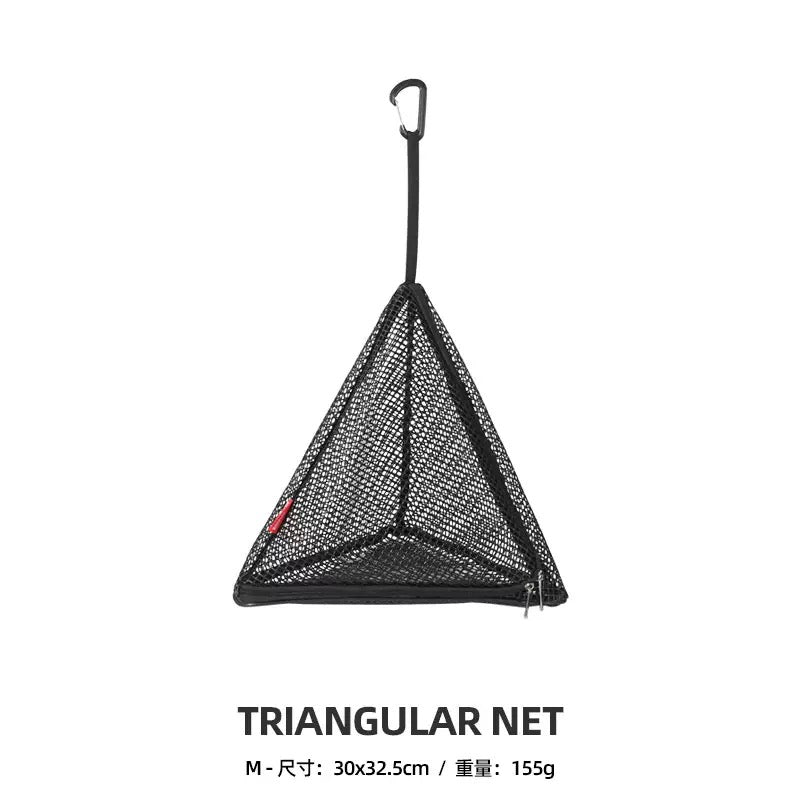 CLS Outdoor Triangular Drying Net - Foldable Storage and Camping Hanging Organizer PVC Hanging Mesh Bag