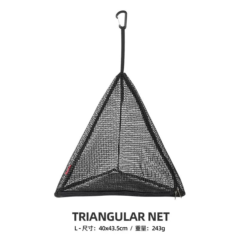 CLS Outdoor Triangular Drying Net - Foldable Storage and Camping Hanging Organizer PVC Hanging Mesh Bag