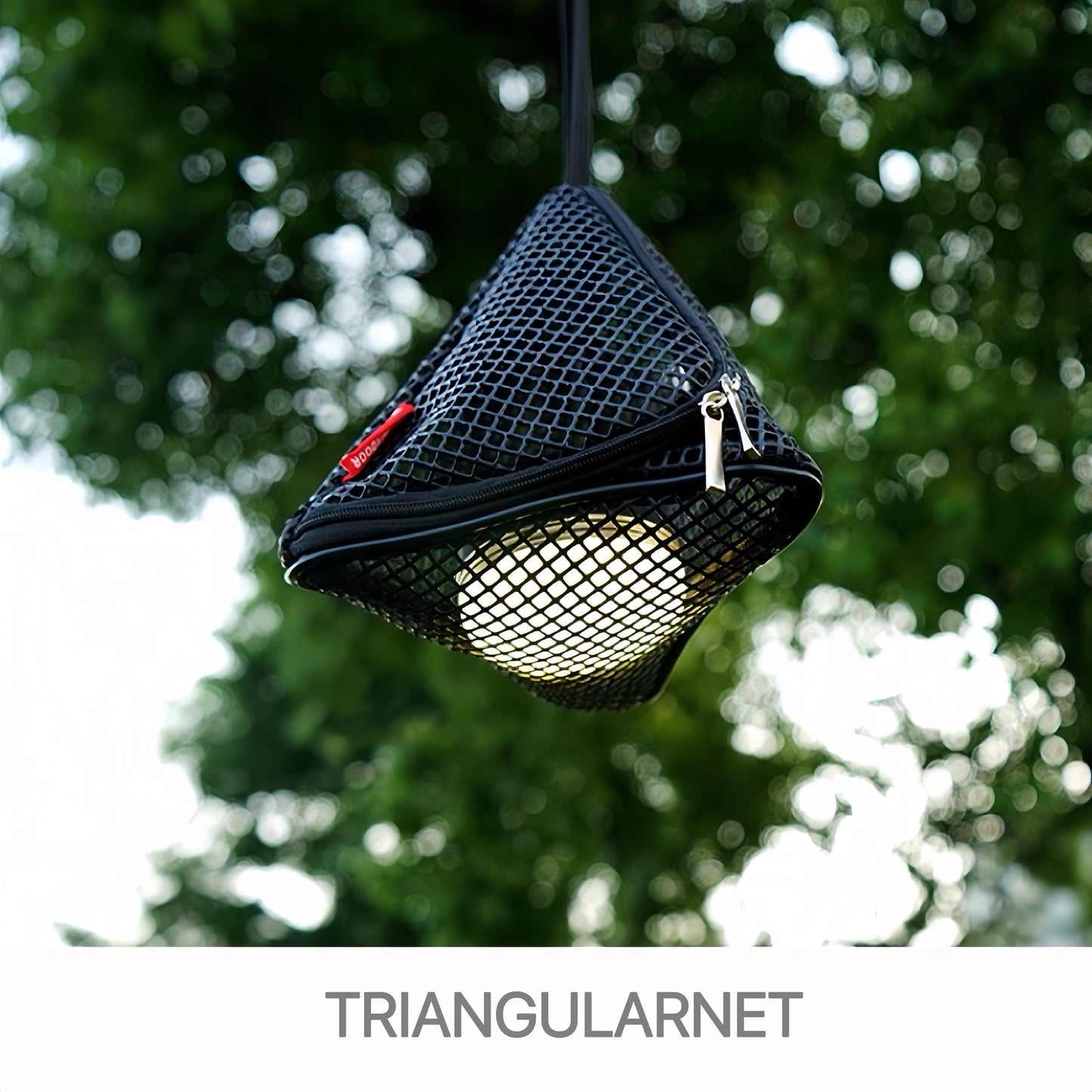 CLS Outdoor Triangular Drying Net - Foldable Storage and Camping Hanging Organizer PVC Hanging Mesh Bag